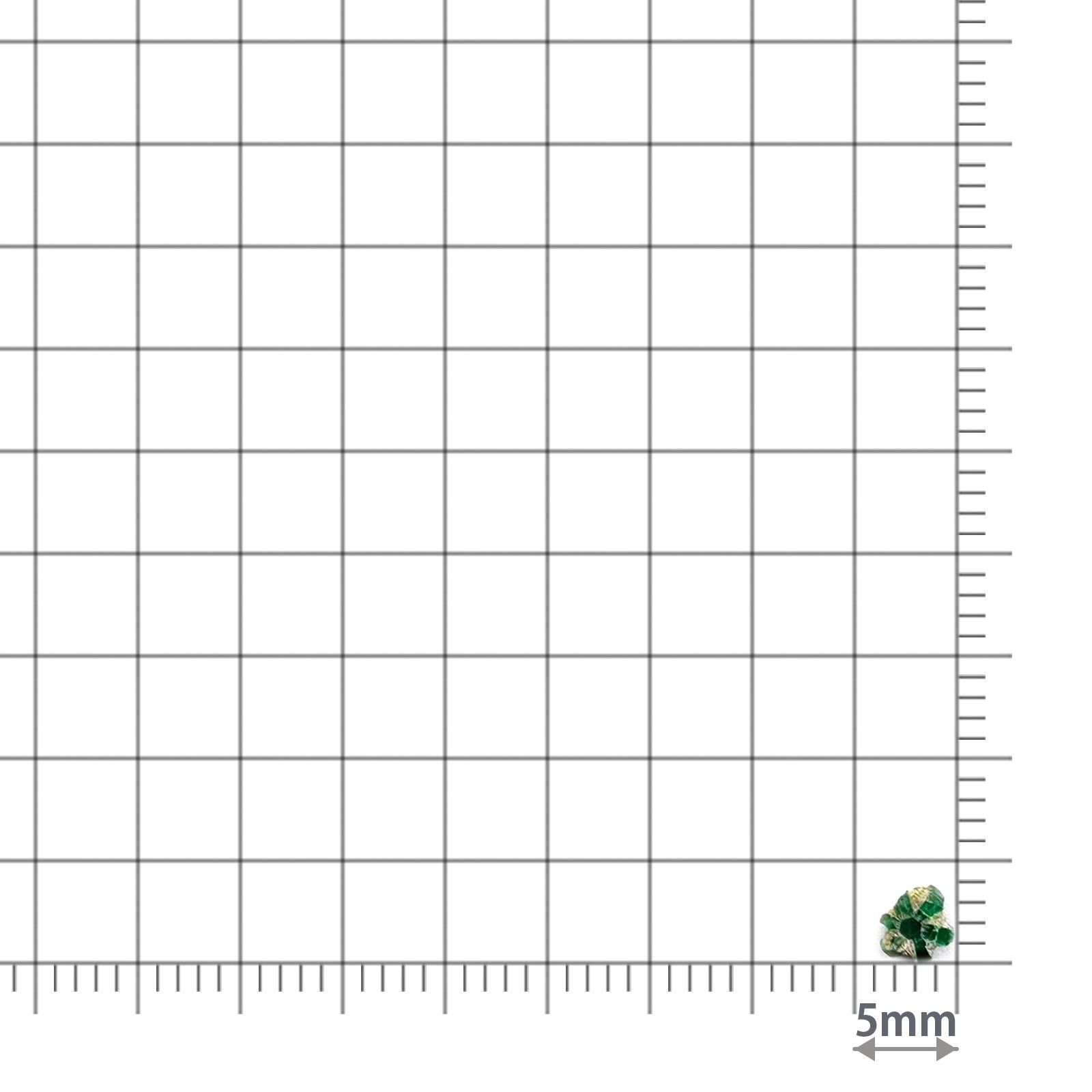 逆トラピッチェエメラルド 原石 コロンビア産 0.20ct / 3.5x3.4mm前後 [240627841]