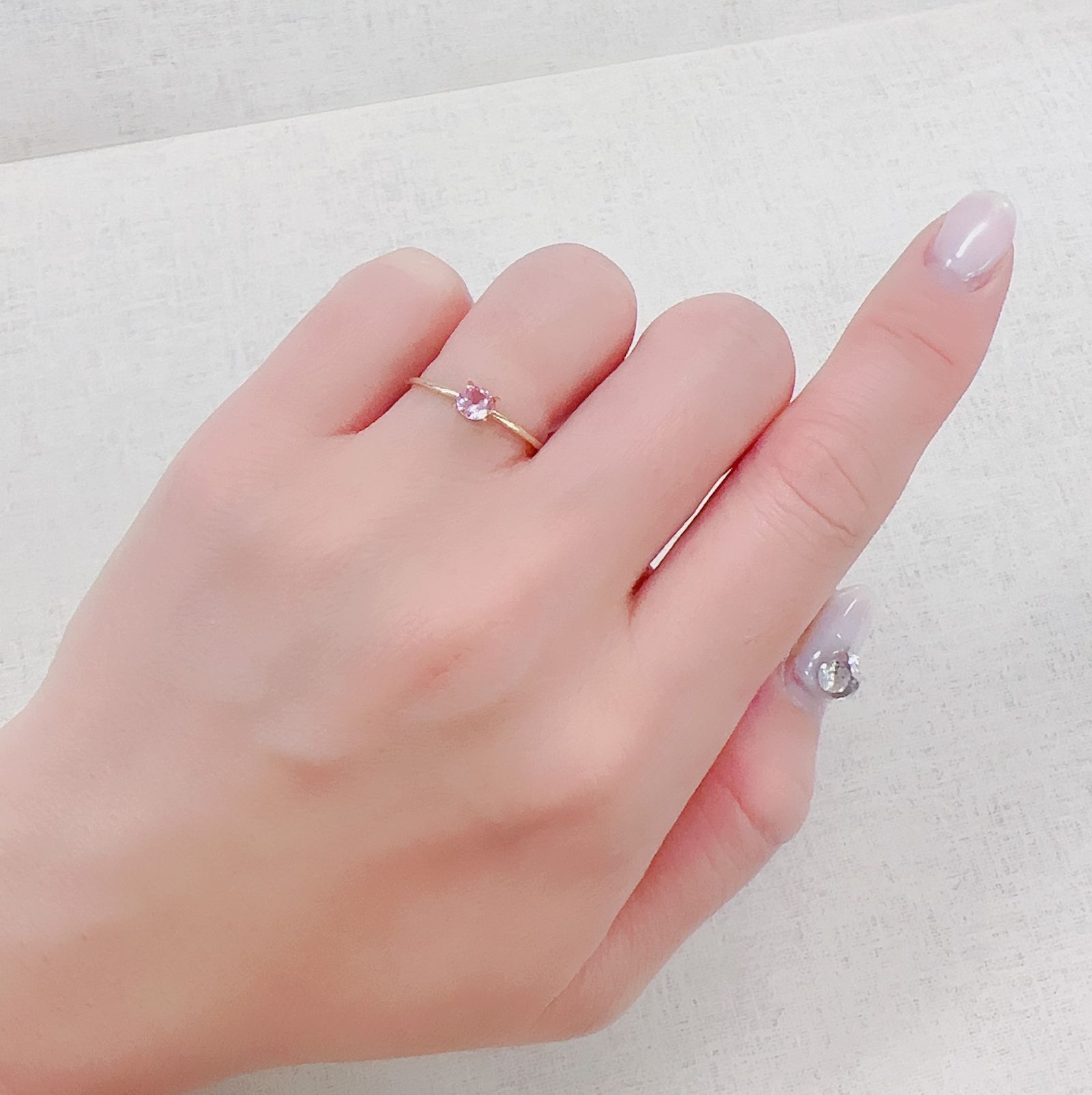 シルキーピンクスピネル タンザニア産 0.27ct[230421560]3.8x3.8mm前後