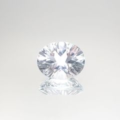 ◇コンケーブカット◇アクアマリン(宝石名アクアマリン) アフリカ産 2.43ct 識別済[211013554]10.1×8.1mm前後