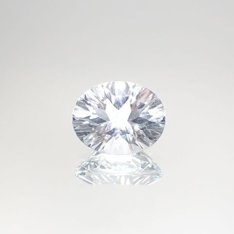 ◇コンケーブカット◇アクアマリン(宝石名アクアマリン) アフリカ産 2.43ct 識別済[211013554]10.1×8.1mm前後