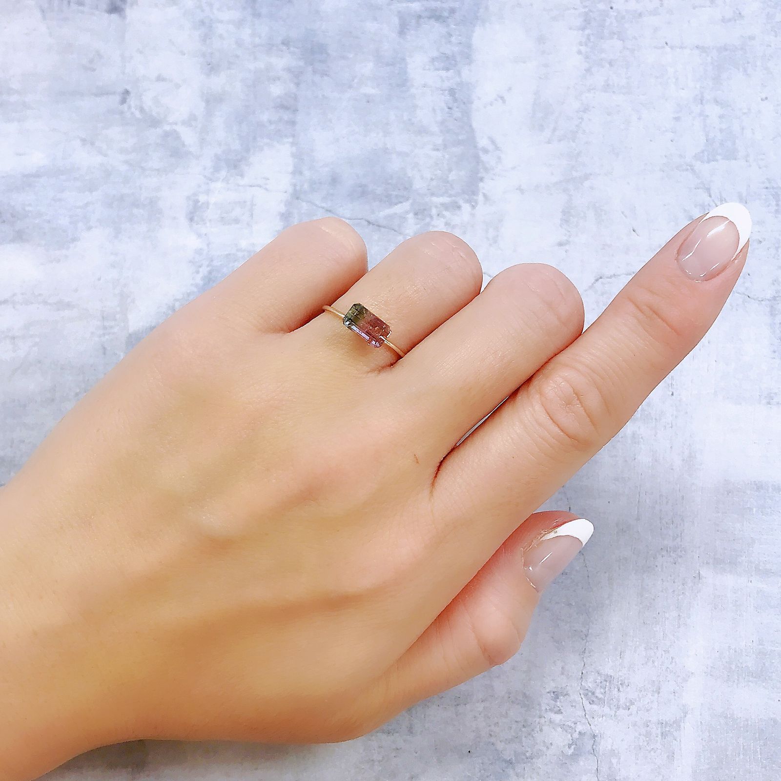 バイカラートルマリン(宝石名トルマリン)アフガニスタン産 1.15ct 識別済[221219560]7.9x4.5mm前後