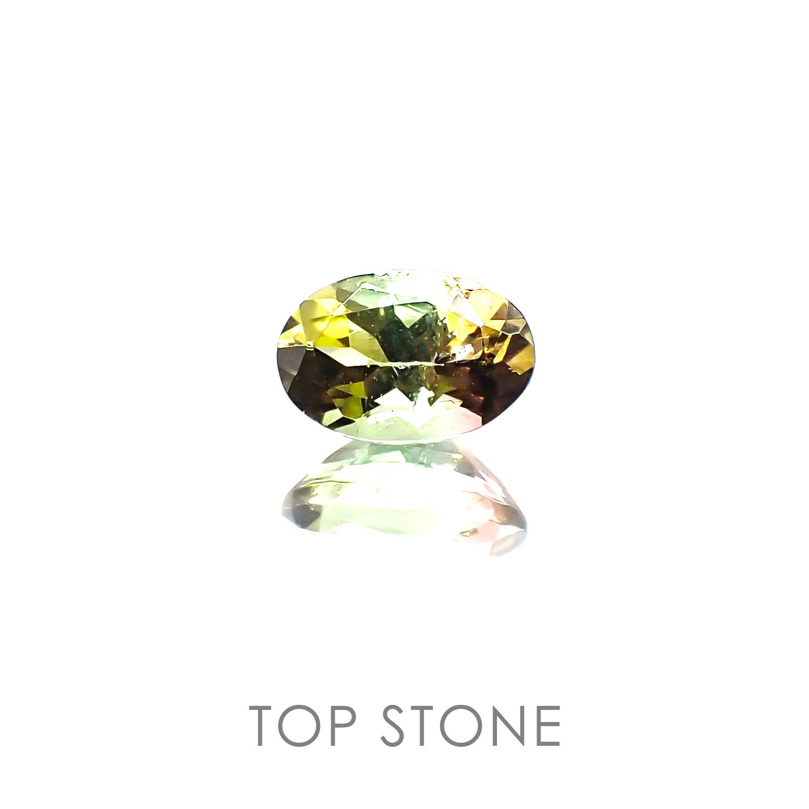バイカラートルマリン ブラジル産 ルース 0.57ct[20106799]6.1×4.1mm前後