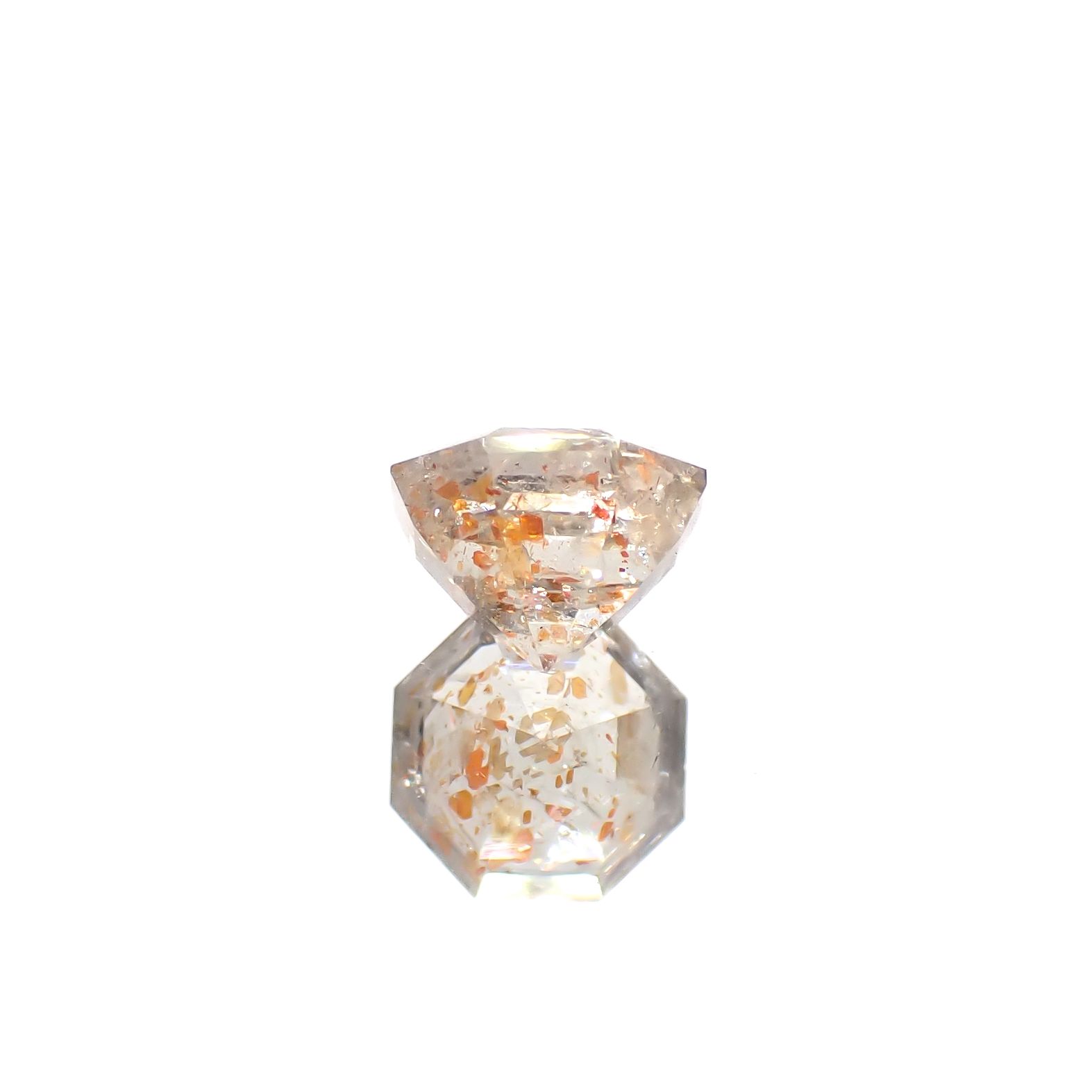 ◇オクタゴンカット◇イリュージョンサンストーン タンザニア産 0.93ct[240628265]6.1x6.1mm前後