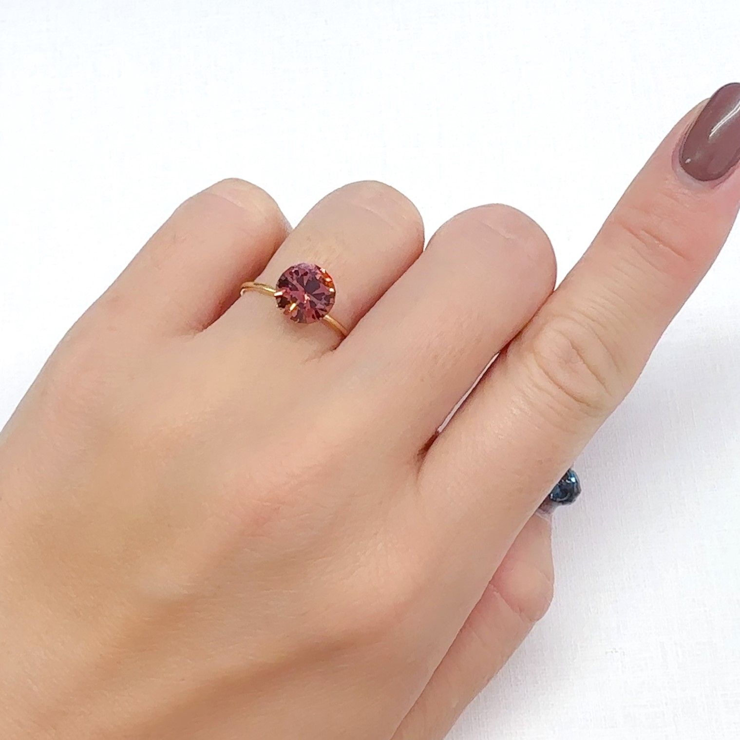 スペサルティンガーネット リング 6.58ct オーバルミックス