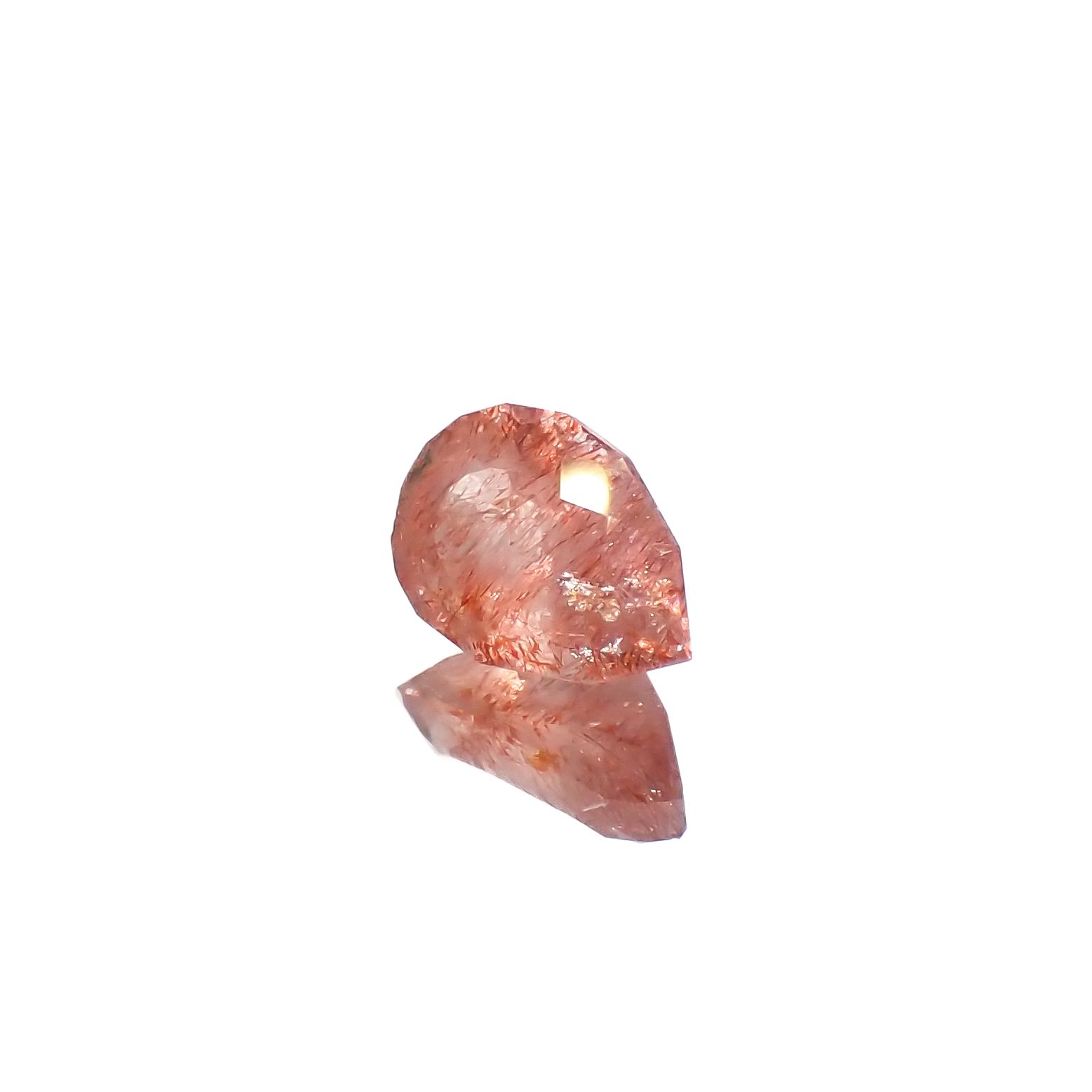 ◇カスタムカット◇ストロベリークォーツ カザフスタン産 0.89ct[240125490]8.1x5.3mm前後