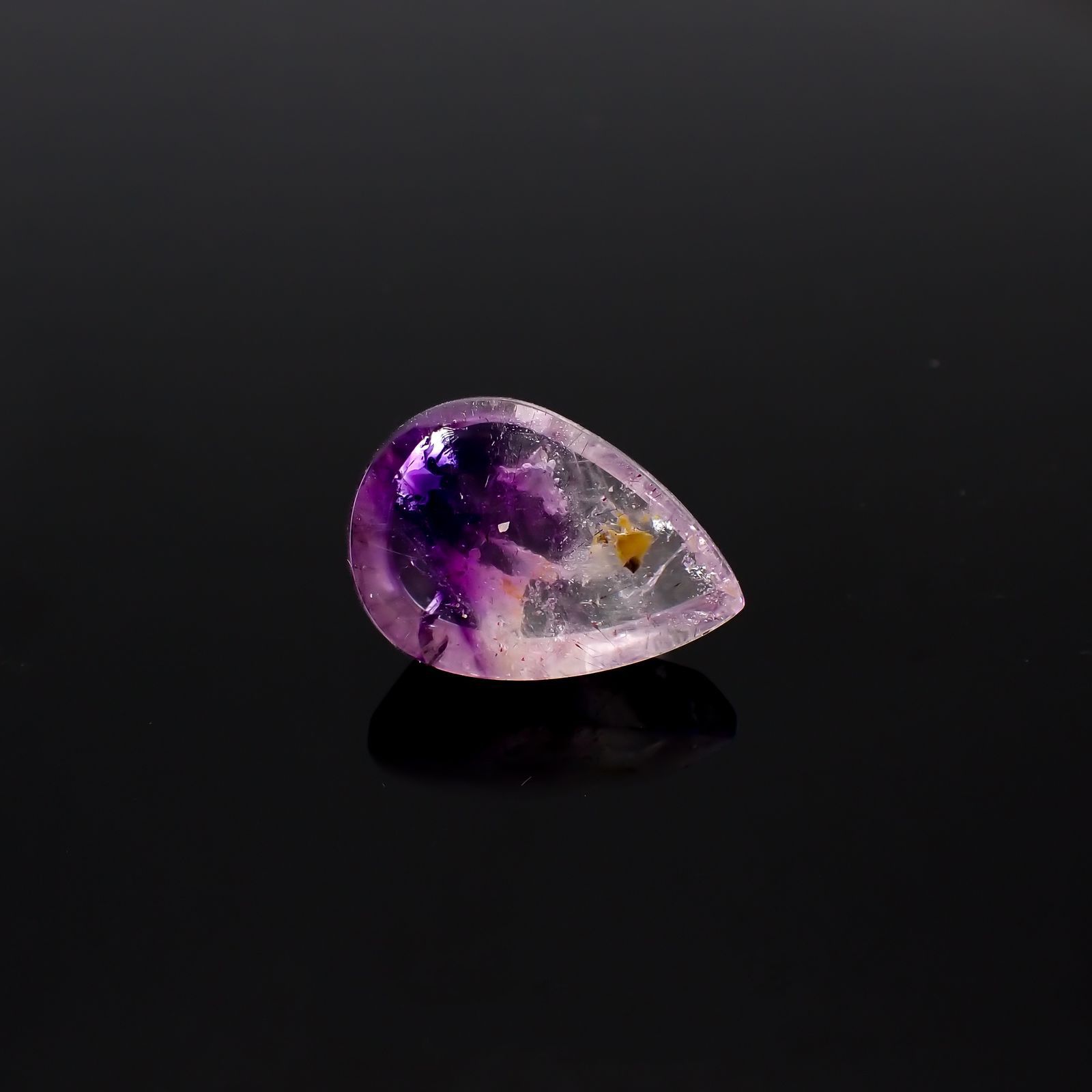 アメジストエレスチャル ブラジル産 17.67ct[220917975]22.4x15.8mm前後