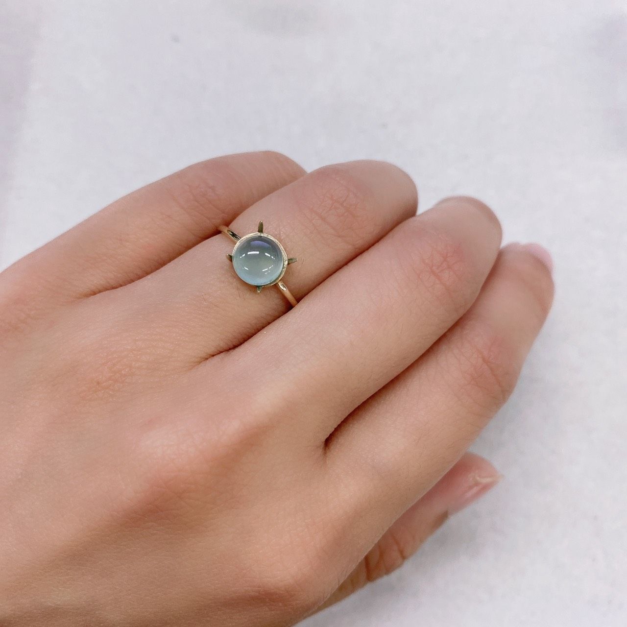 アクアプレーズ 南アフリカ産 ルース 1.45ct[210812330]7×7mm前後