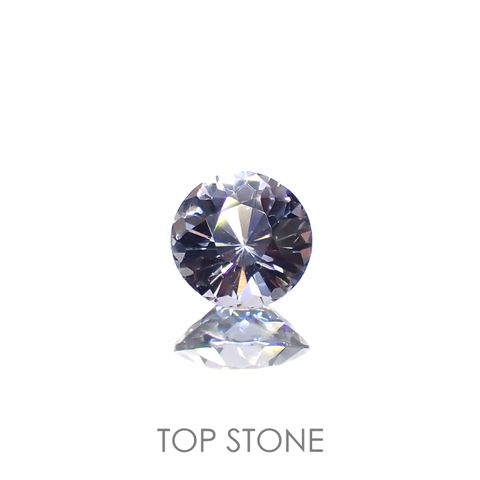 グレイッシュブルースピネル(宝石名スピネル)ビルマ/マダガスカル産 0.43ct 識別済[220716964]4.7x4.6mm前後