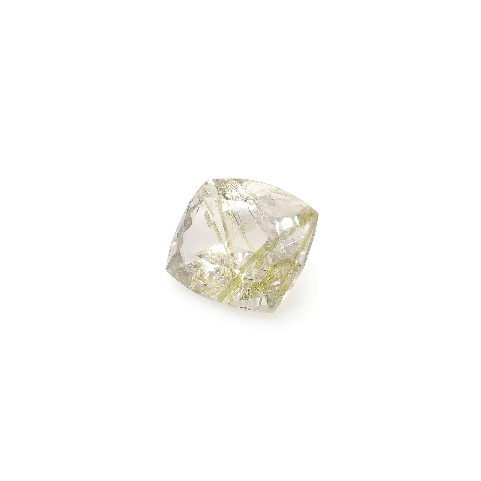 エピドートインクォーツ ブラジル産 8.64ct [240427301]14.1x11.8mm前後