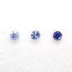 ベニトアイト カラーグラデーション3pcsセット アメリカ・カリフォルニア州産 0.16ct(3pcs合計)[230220507]2.2x2.2mm前後