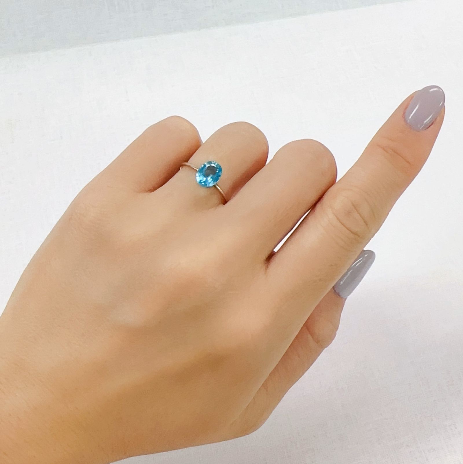 アパタイト(宝石名アパタイト)ブラジル産 1.16ct 識別済[230823191]7.9x6.1mm前後
