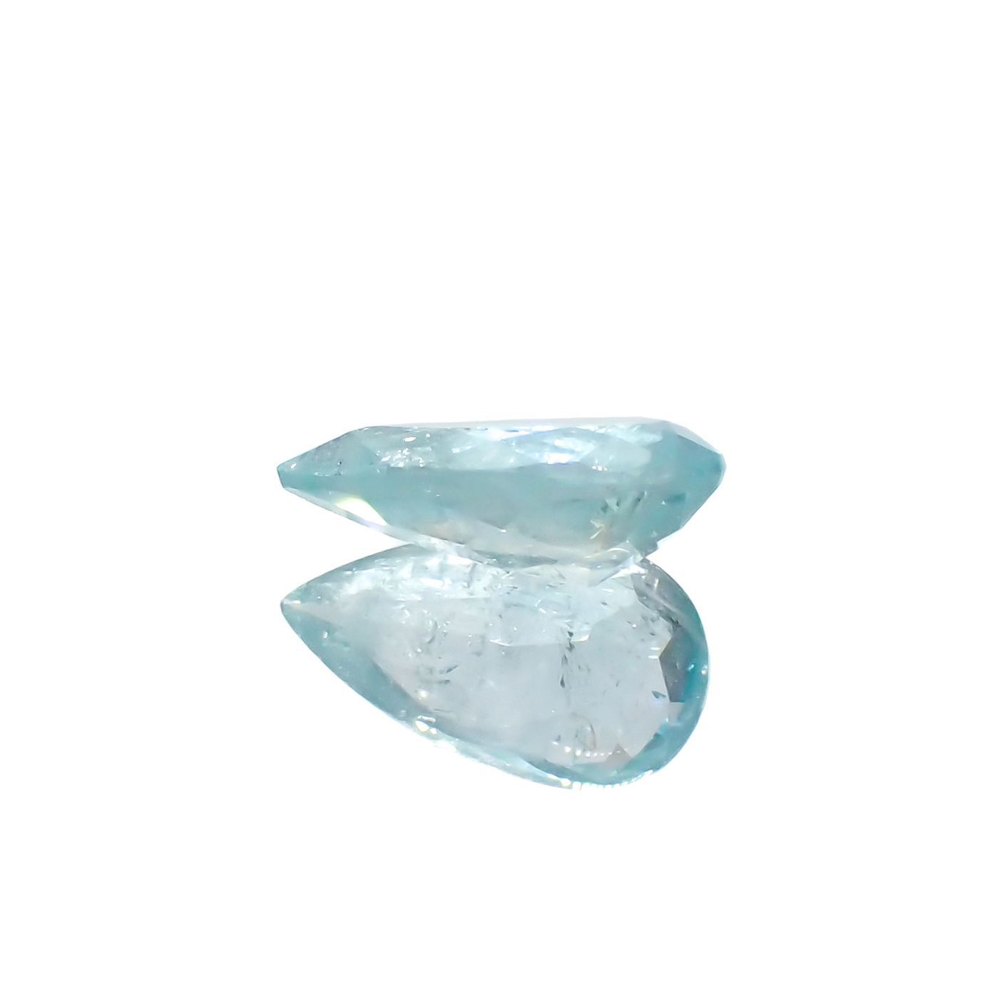 ユークレース(宝石名ブルー・ユークレース)コロンビア産 1.638ct ソ付(彩珠)[221018854]10.7x6.3mm前後