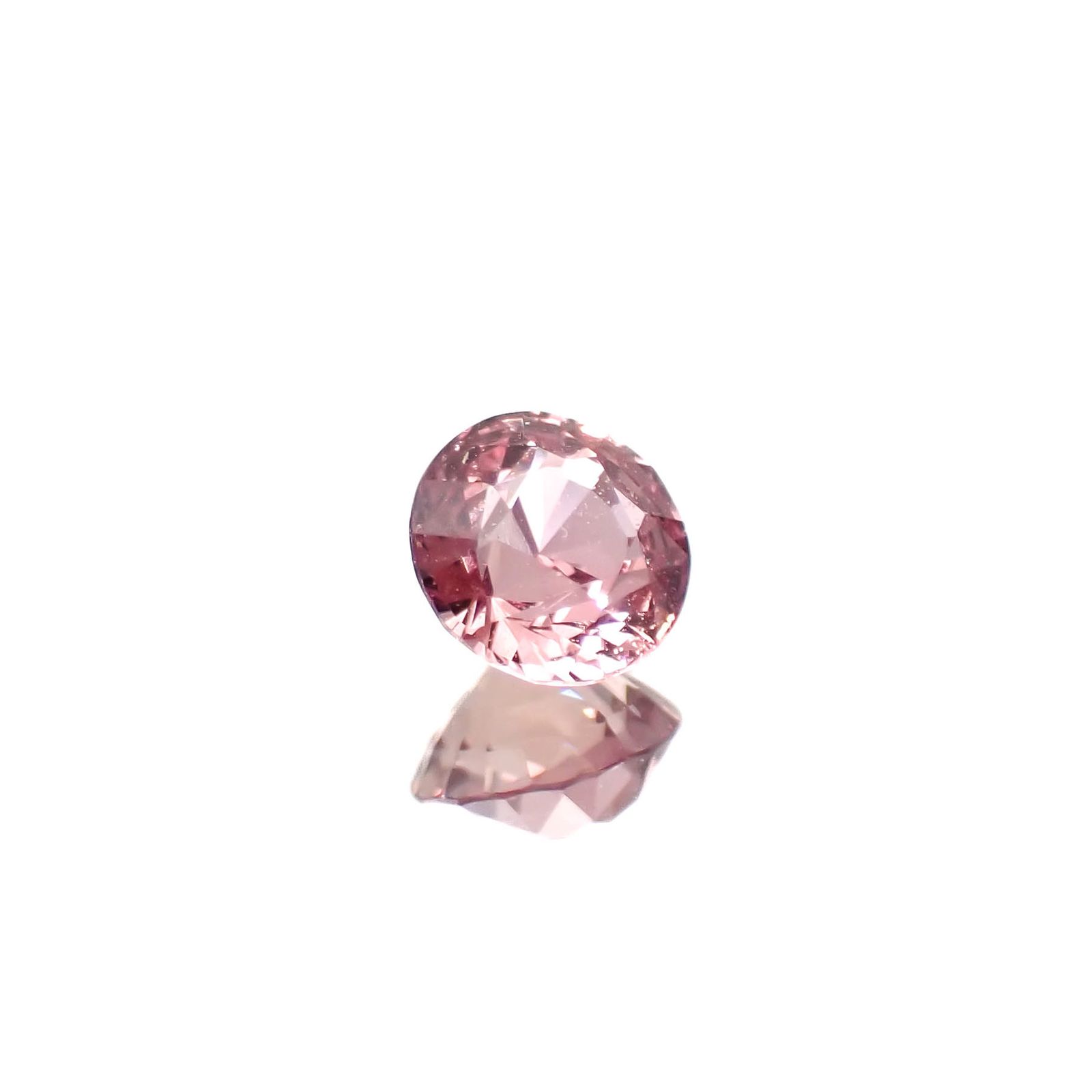 パパラチャサファイア(宝石名サファイア/別名パパラチャ・サファイア)スリランカ/マダガスカル産 0.46ct DGL鑑付[250329999]4.4x4.49mm前後