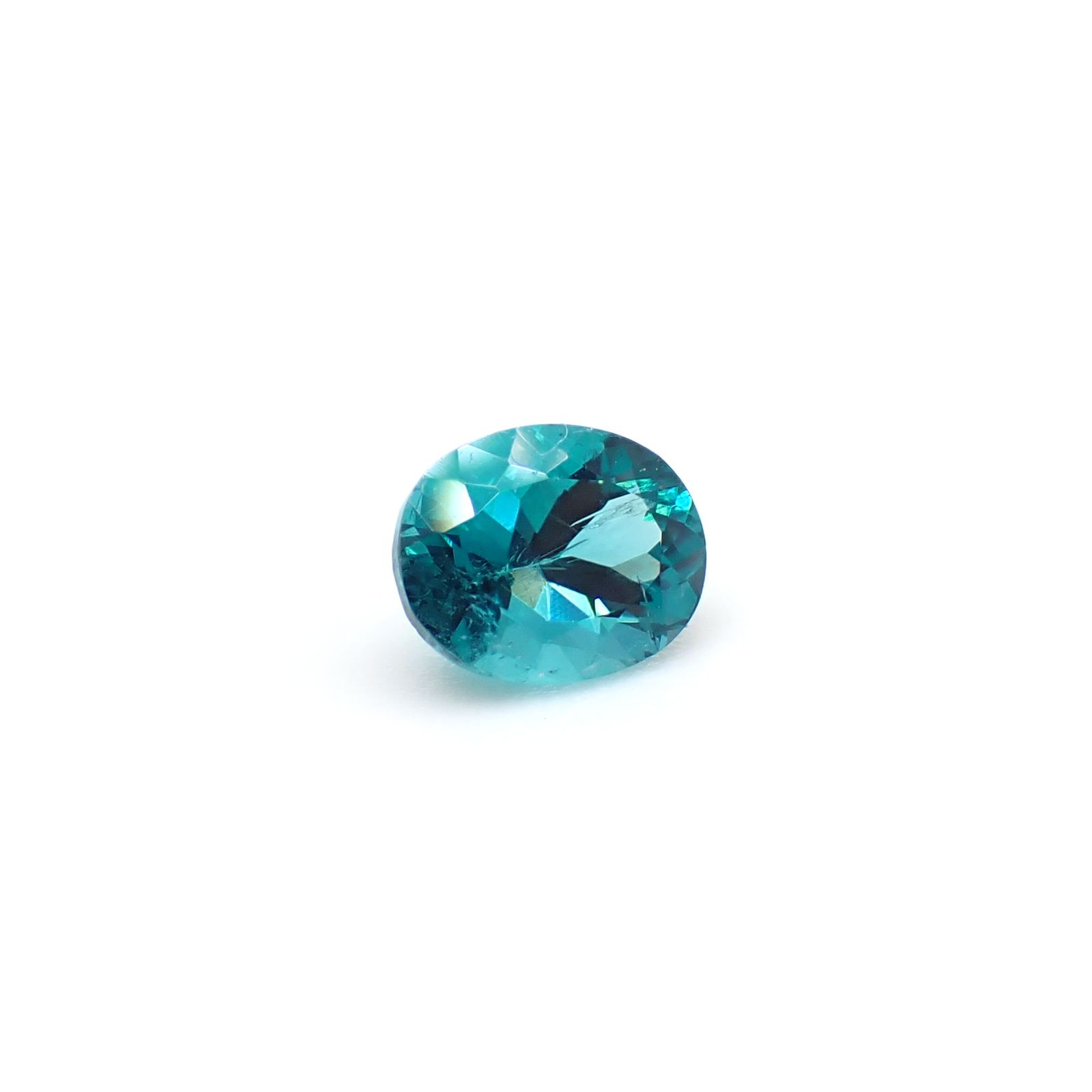 パライバトルマリン(宝石名トルマリン/別名パライバ・トルマリン)ブラジル産 GIA鑑付 0.48ct / 5.46x4.33mm前後 [260732609]
