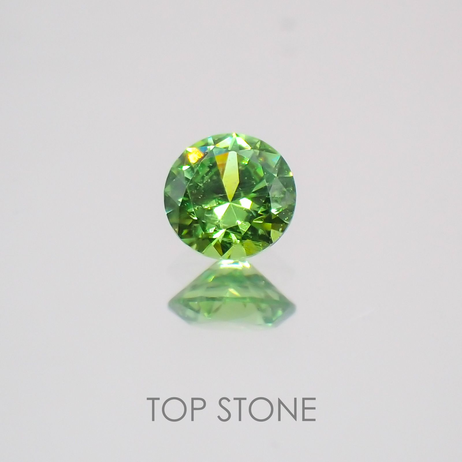 デマントイドガーネット(宝石名デマントイド・ガーネット) ロシア産 0.11ct 識別済[20063041]2.9×2.9mm前後
