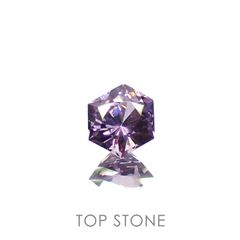 ◇ヘキサゴンカット◇パープルスピネル(宝石名スピネル)ビルマ/マダガスカル産 0.37ct 識別済[230220646]4.2x3.9mm前後