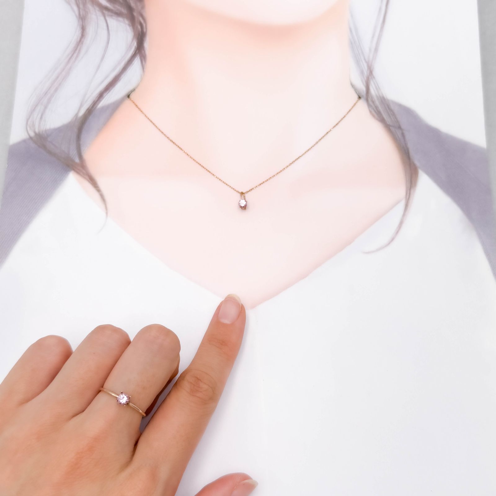 ◇ペアセット◇ピンクスピネル タンザニア産 0.47ct(2pcs合計) [250730792]3.6x3.6mm前後