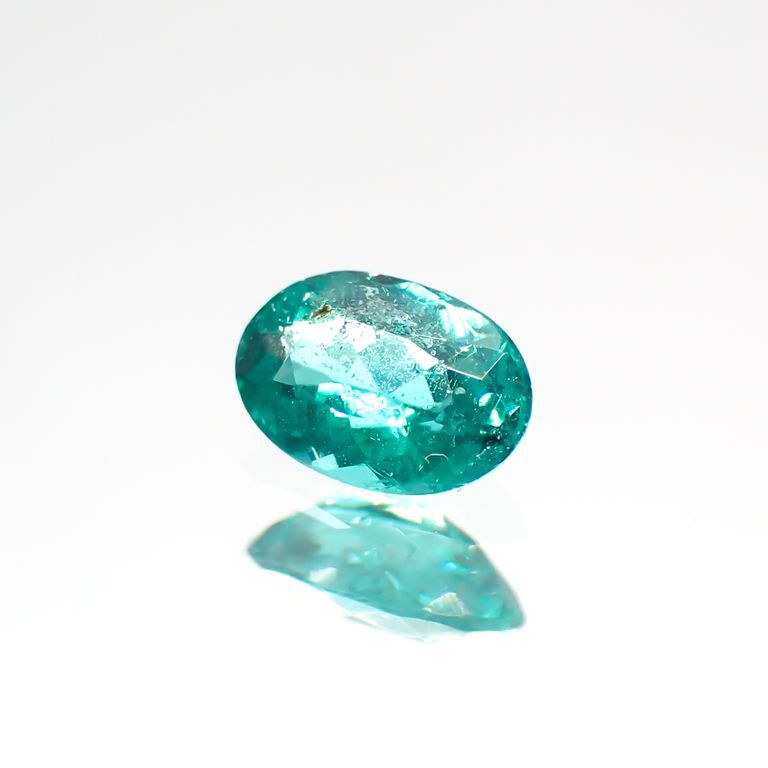 パライバトルマリン(宝石名トルマリン/別名パライバ・トルマリン)ブラジル・バターリャ鉱山産 0.19ct GIA鑑付[211113718]4.67x3.21mm前後