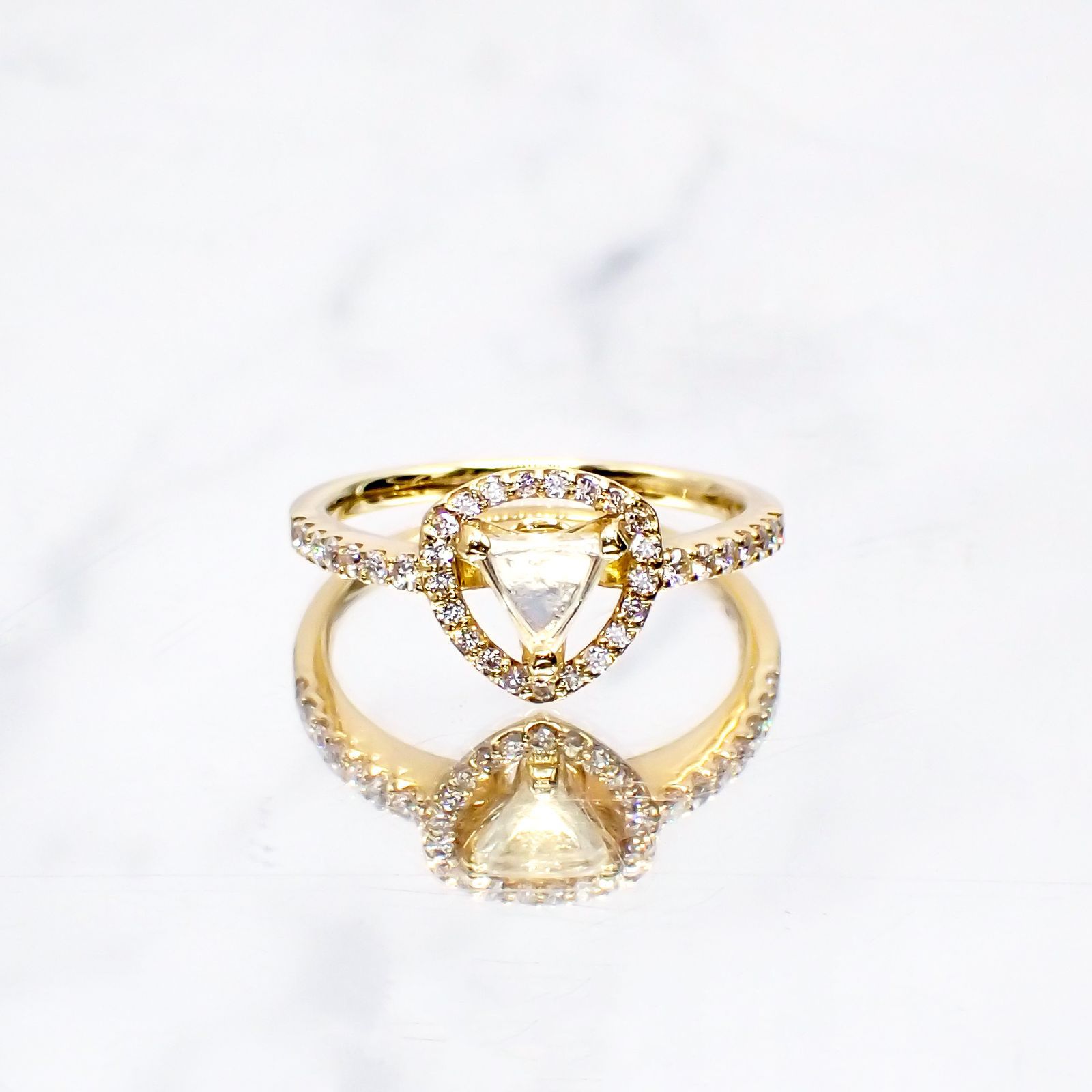 ◇La Clarte(ラ・クラルテ)◇K18マクルダイヤモンド リング#11 カナダ産 0.40ct[220115334]
