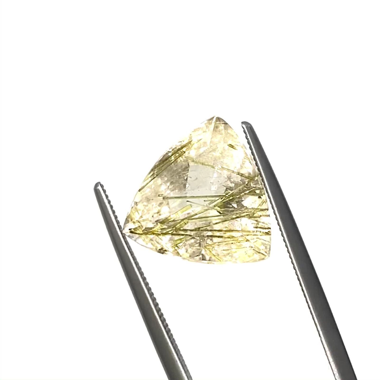 エピドートインクォーツ ブラジル産 6.36ct [240427297]13.2x12