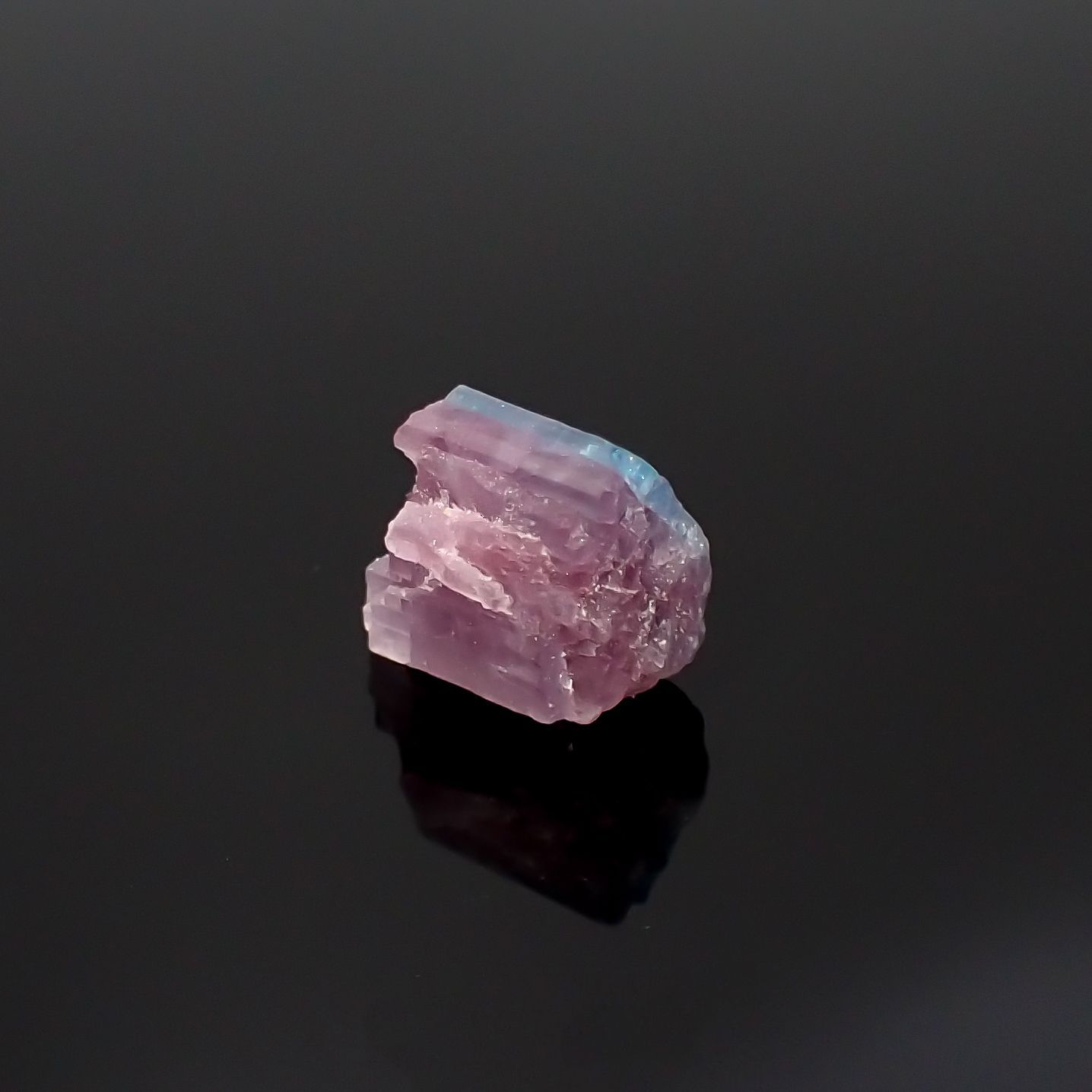 バイカラーパライバトルマリン 原石 ブラジル産 3.61ct[220516004]9.7x8.3mm前後