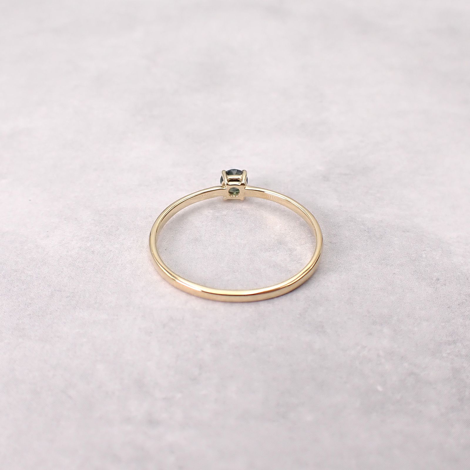 リング空枠：石留め▶アレキサンドライト（お客様製作例）