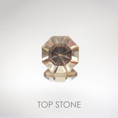 ◇オクタゴンカット◇ガーネットインスモーキークォーツ ブラジル産 31.24ct[210410525]19.7×19.6mm前後