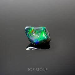 ◇バロック型◇ブラックオパール(宝石名オパール/加熱処理) エチオピア産 1.26ct 識別済[211013506]10.9×7.9mm前後