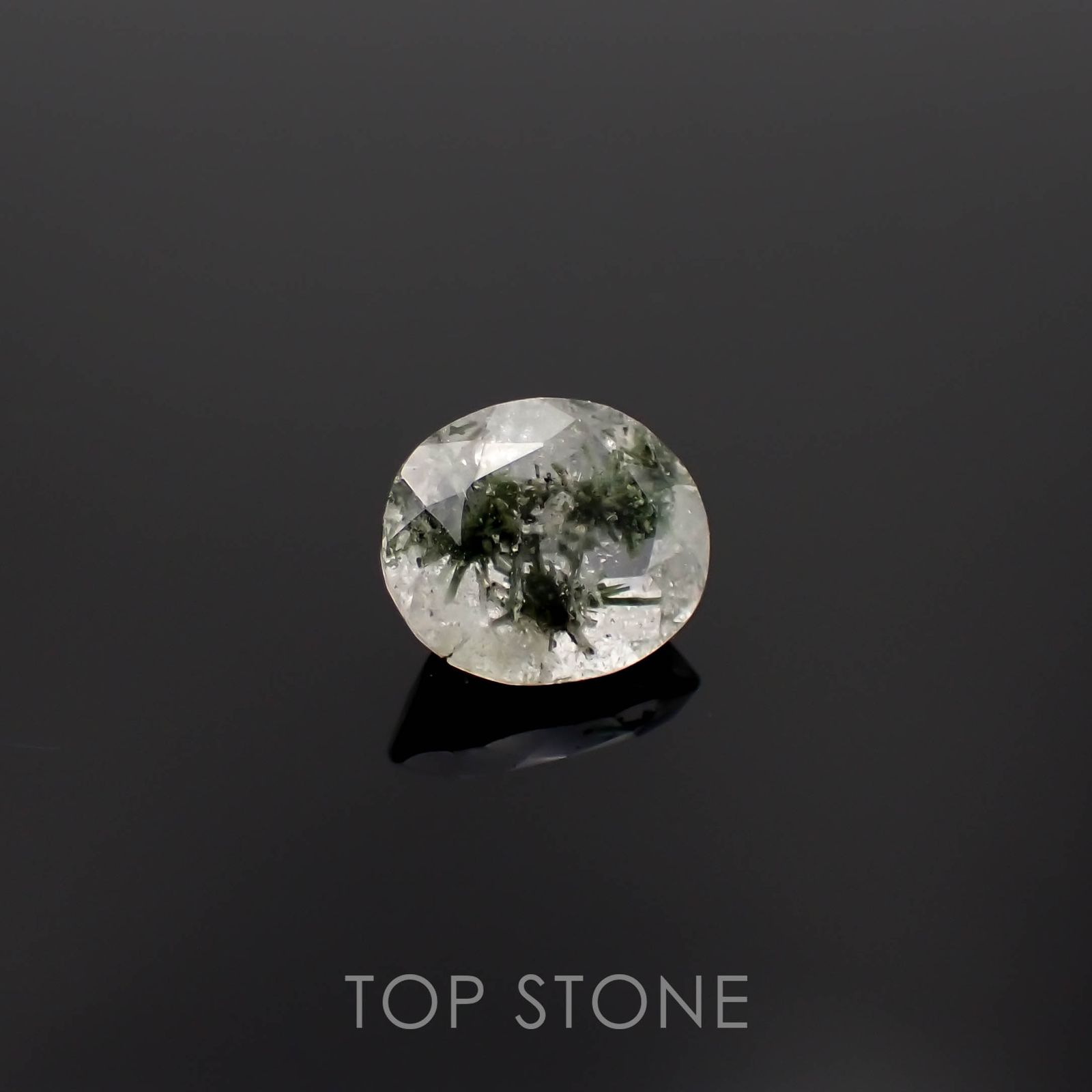 ヘデンベルジャイトインクォーツ インドネシア産 3.65ct[230120052]11.1x9.6mm前後