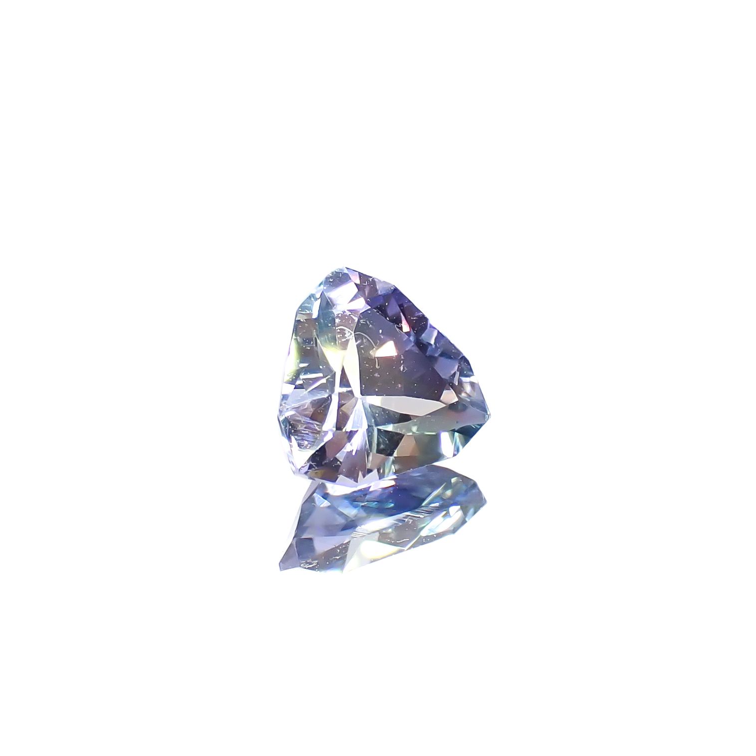 ◇カスタムカット◇バイカラータンザナイト 非加熱 タンザニア産 0.77ct [241029372]6x6mm前後