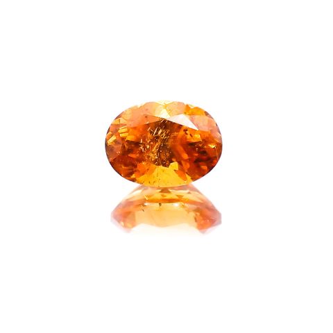 スペサルティンガーネット マンダリンオレンジカラー(宝石名スペサルティン・ガーネット)ケニア産 0.70ct 識別済[231124191]5.8x4.3mm前後