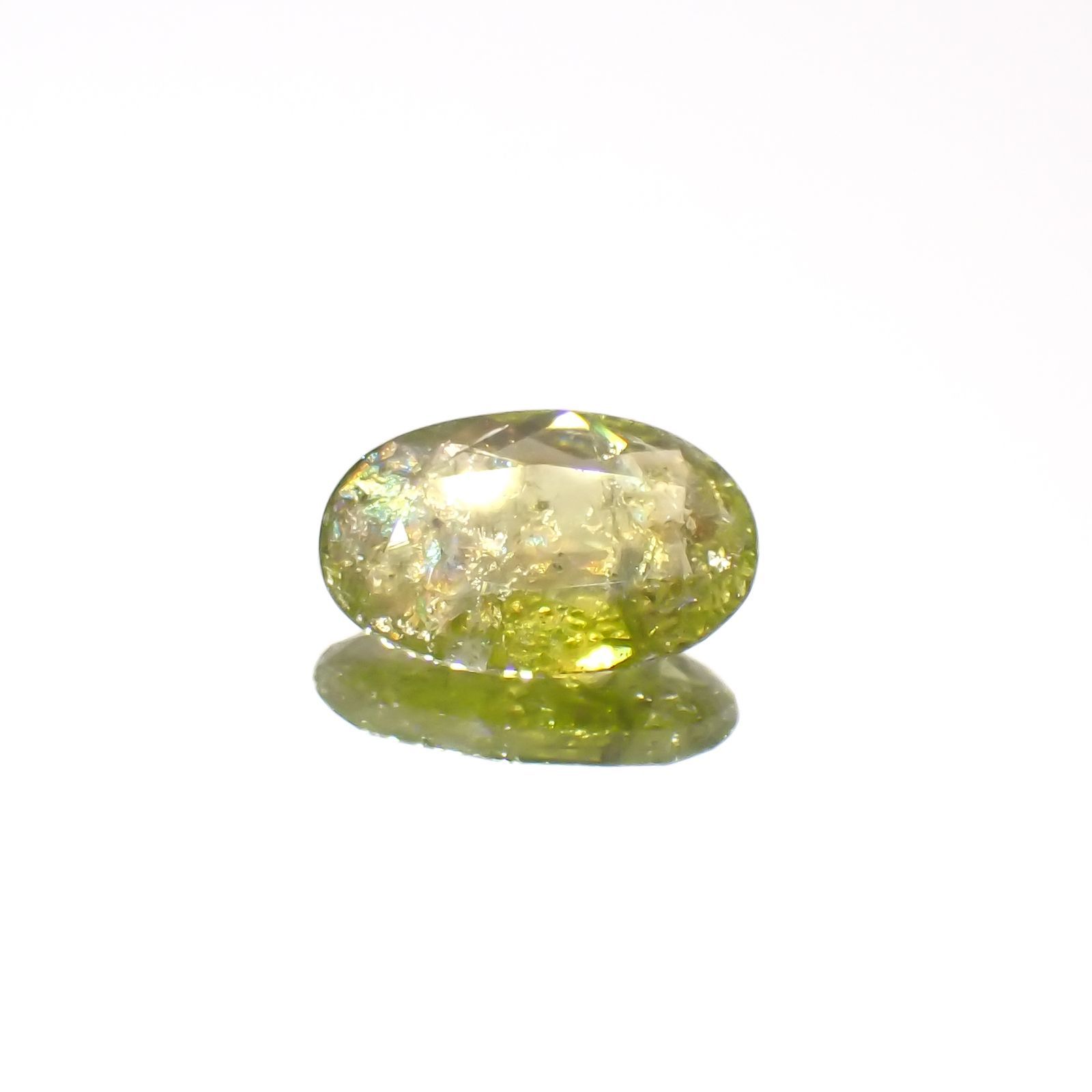 イリデッセンスクロムトルマリン(宝石名トルマリン)ケニア産 1.53ct 識別済[221119089]10.3x6.9mm前後