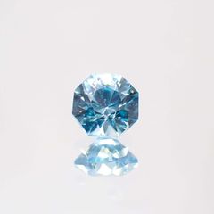 ◇オクタゴンカット◇ブルージルコン(宝石名ジルコン)カンボジア産 0.80ct 識別済[220113999]5x4.9mm前後