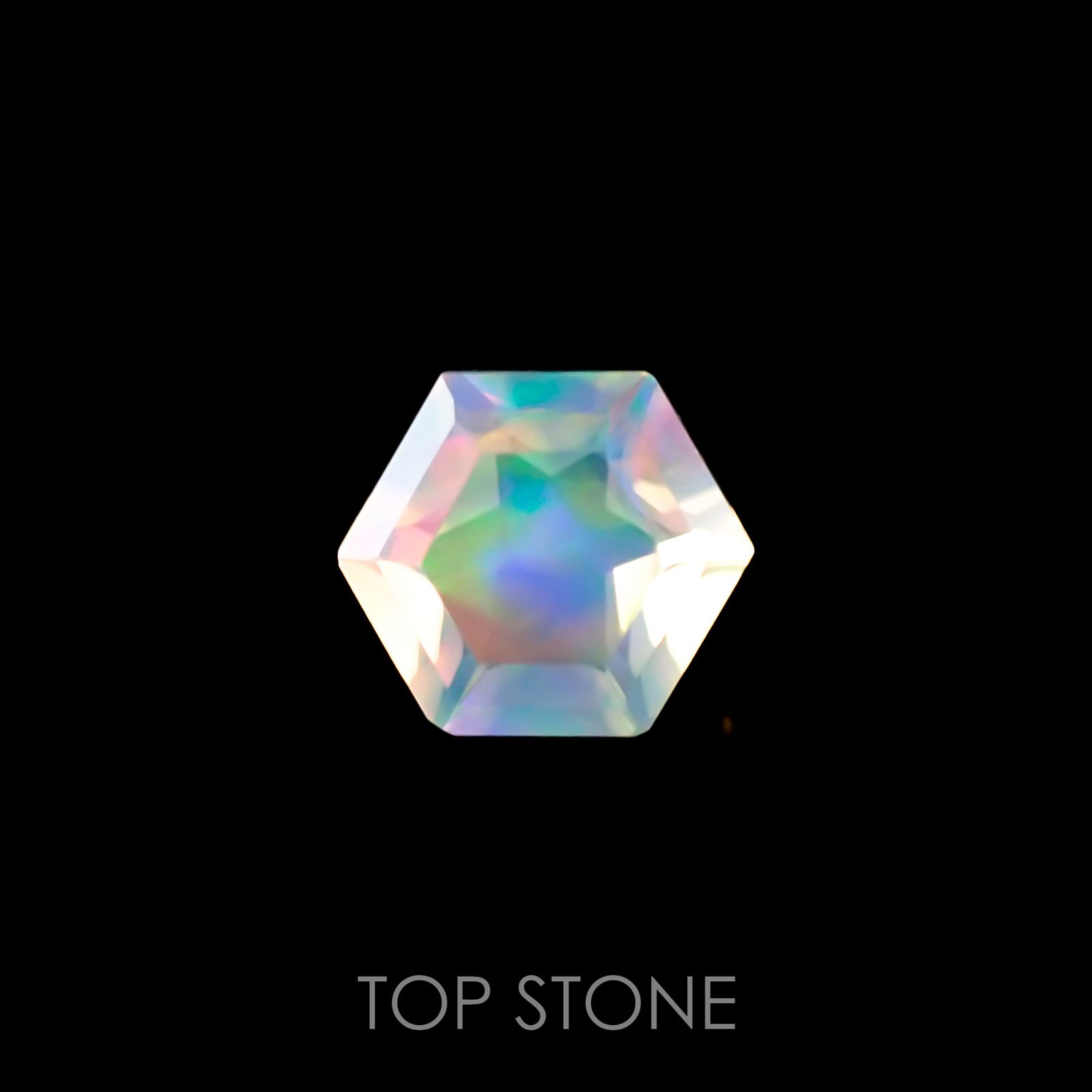 ◇ヘキサゴンカット◇エチオピアオパール エチオピア産 ルース 0.45ct[210611042]5.5×5.4mm前後