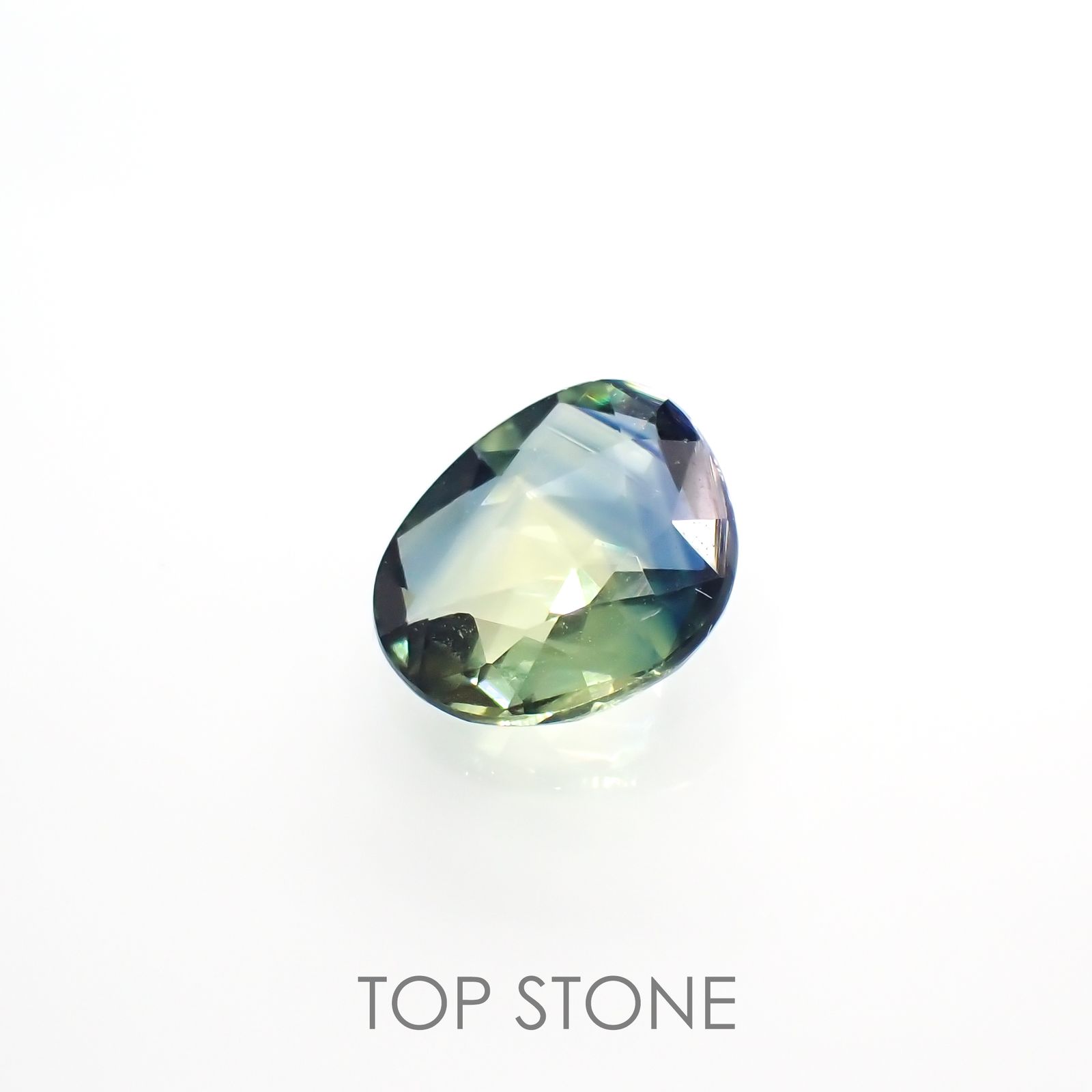 ◇ローズカット◇バイカラーサファイア(宝石名バイカラー・サファイア) マダガスカル産 1.34ct 識別済[210913202]7.5×6.6mm前後
