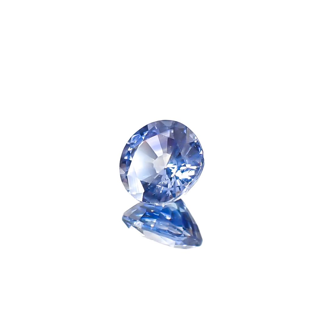 アイスブルーサファイア スリランカ産 0.59ct [250129731]4.9x4.8mm前後