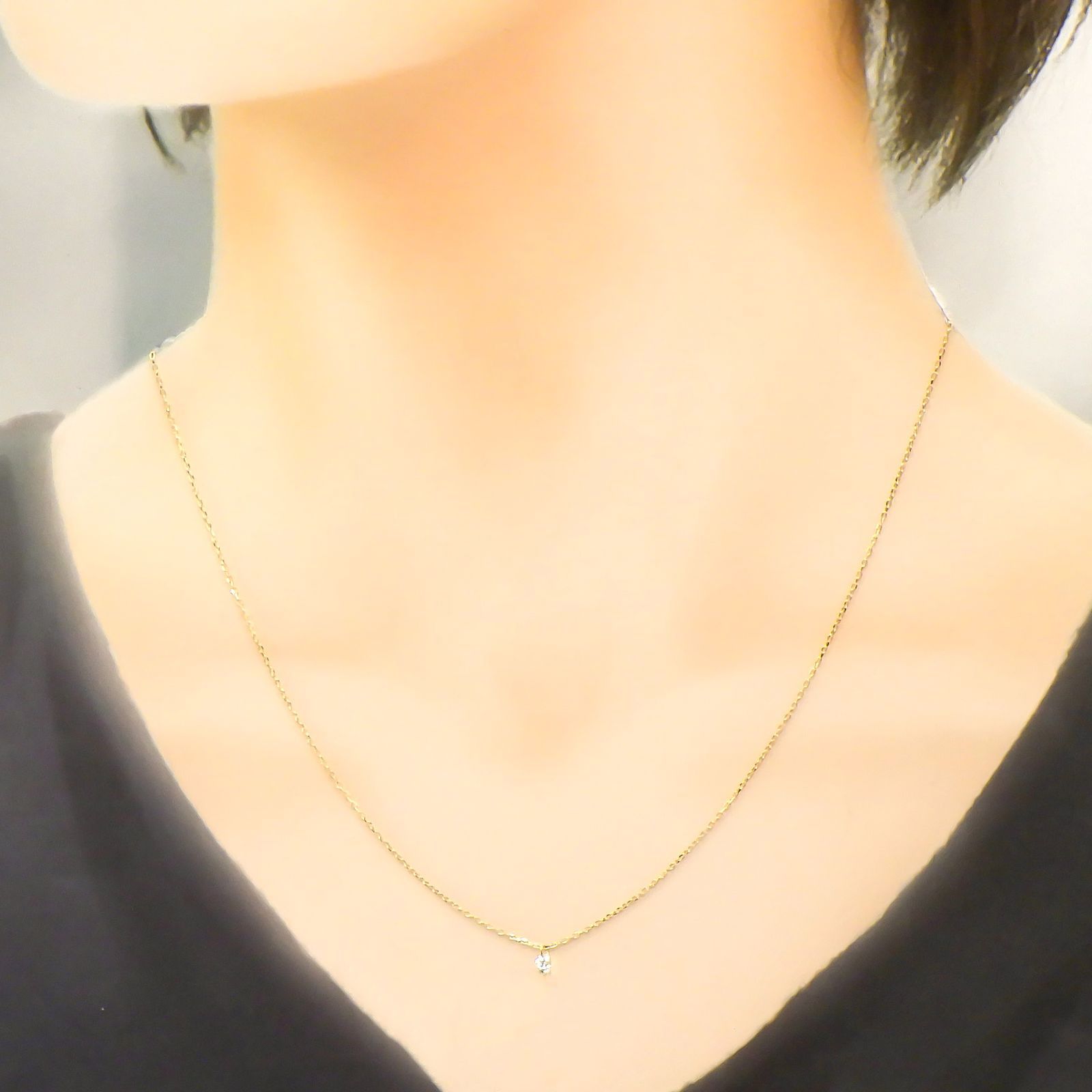 ◇La terre(ラ・テール)◇K18ダイヤモンドチャーム TTLC/SI (宝石名ダイアモンド) 0.146ct 識別済[220115346]3.1x3.1mm前後