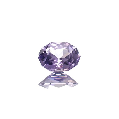 ◇カスタムカット◇ラベンダーサファイア(宝石名サファイア)スリランカ/マダガスカル産 1.24ct 識別済[250817460]7.8x5.5mm前後