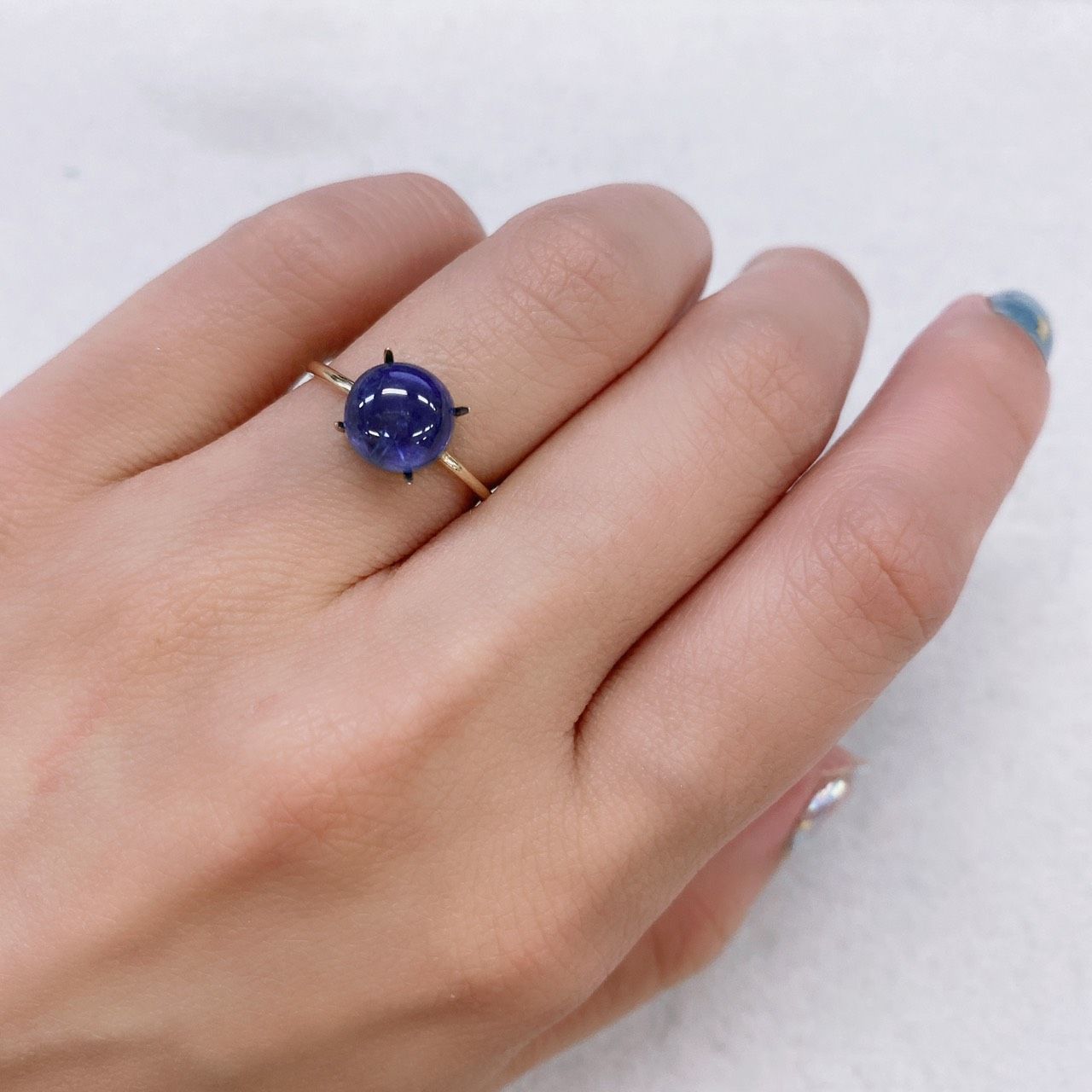 バイカラータンザナイト(宝石名バイカラー・ゾイサイト) タンザニア産 3.14ct 識別済[210812250]8.1×8.1mm前後