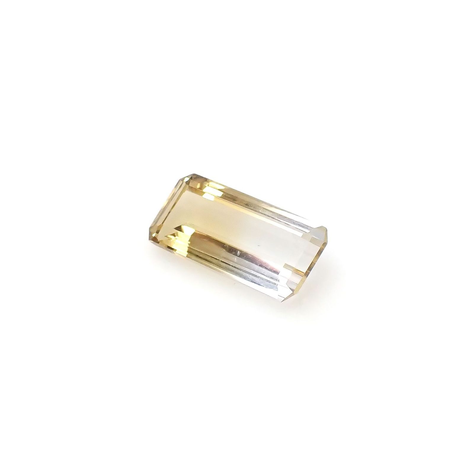 バイカラーシトリン ブラジル・ミナスジェライス州産 6.19ct / 17.1x8.1mm前後 [251026467]