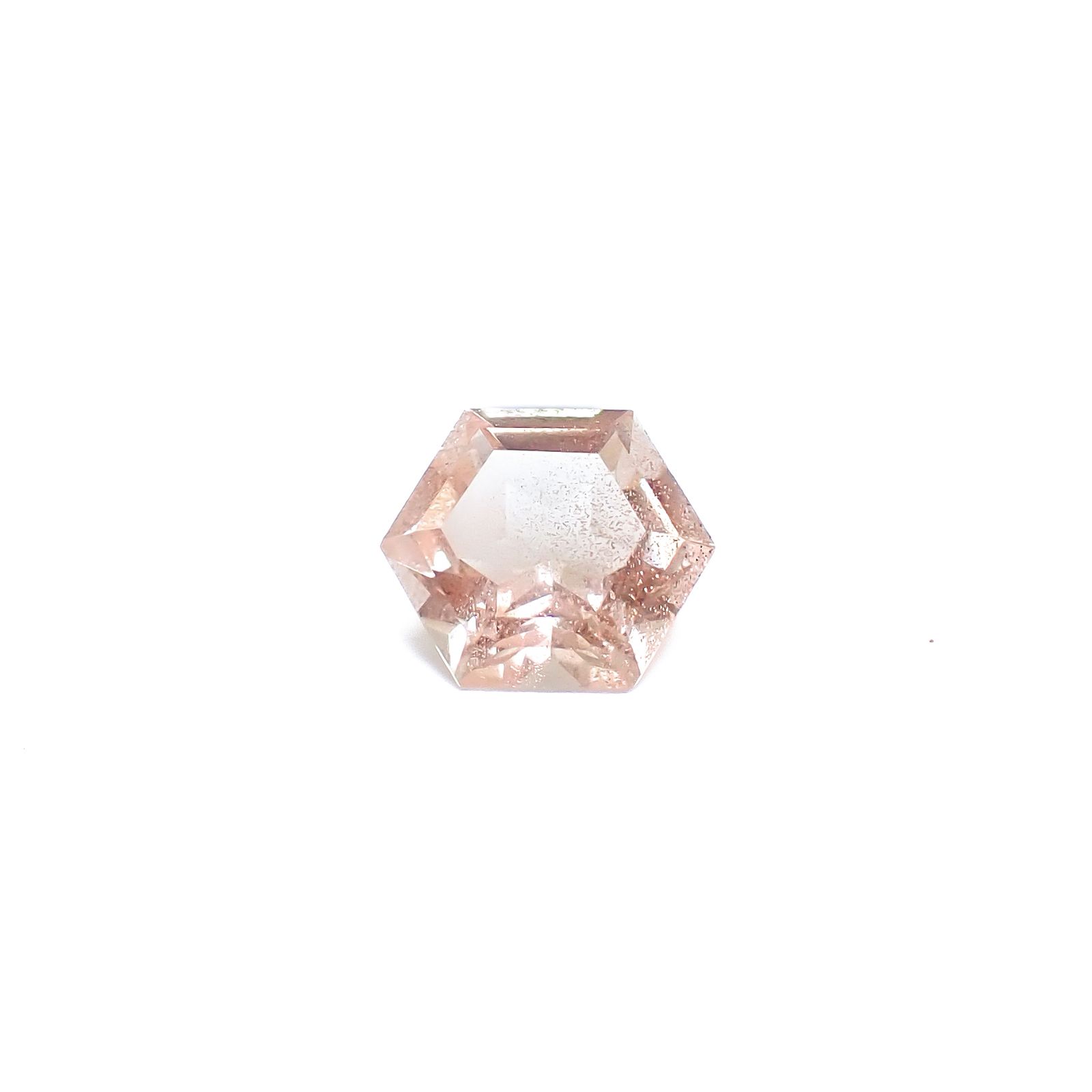 ◇ヘキサゴンカット◇オレゴンサンストーン アメリカ・オレゴン州産 0.44ct / 4.9x4.9mm前後 [260732646]