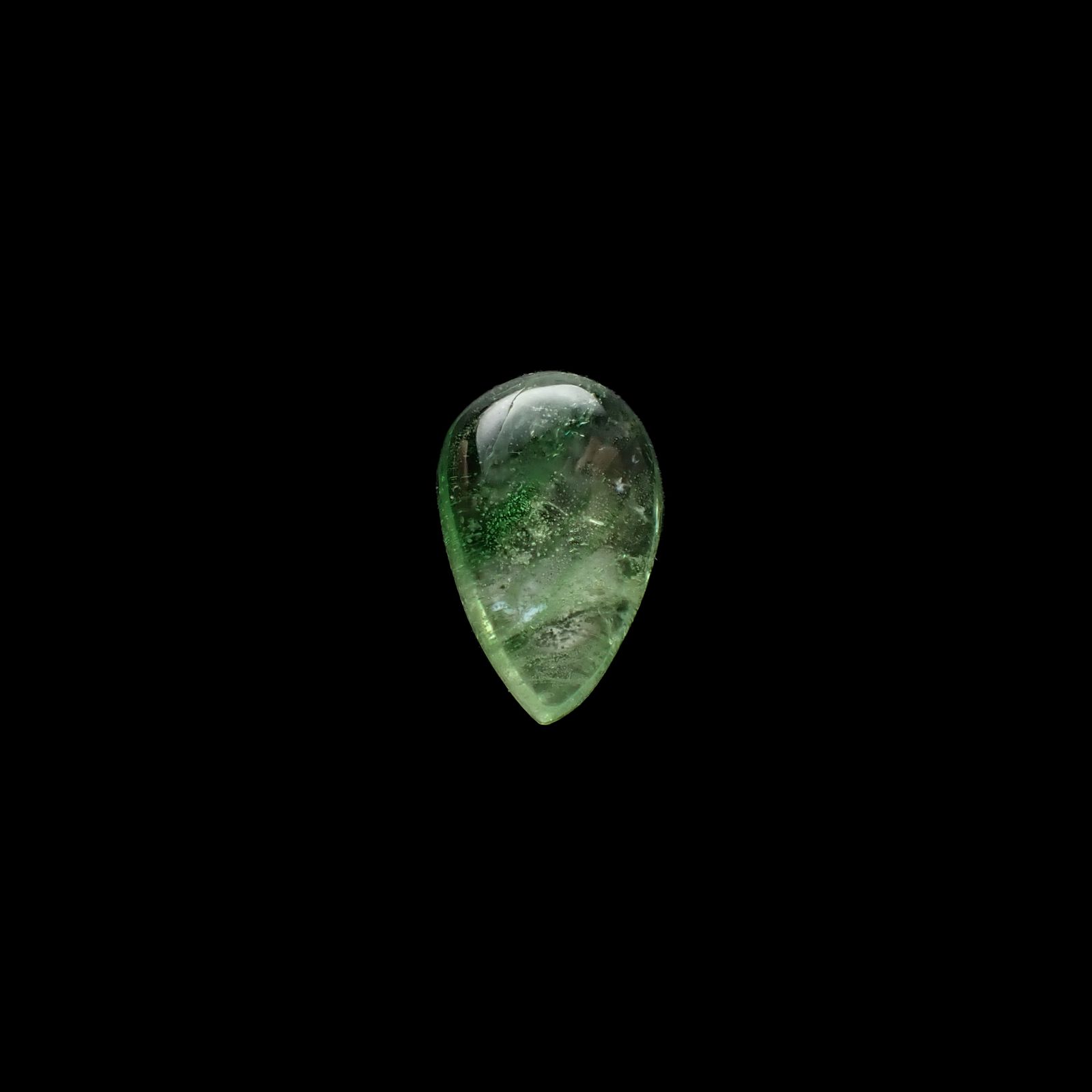 バイカラーツァボライト(宝石名グリーン グロッシュラー・ガーネット)タンザニア産 1.76ct 識別済[240928889]10x6.2mm前後