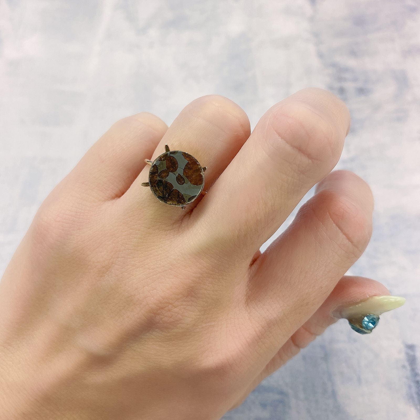 パラサイト隕石Sericho トリプレット 発見地：ケニア 3.58ct[220114153]12x12mm前後