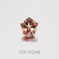 ◇ペンタゴンカット◇バイカラートルマリンSA(宝石名トルマリン) ブラジル/アフリカ産 0.49ct 識別済[21029146]5.2×5.2mm前後