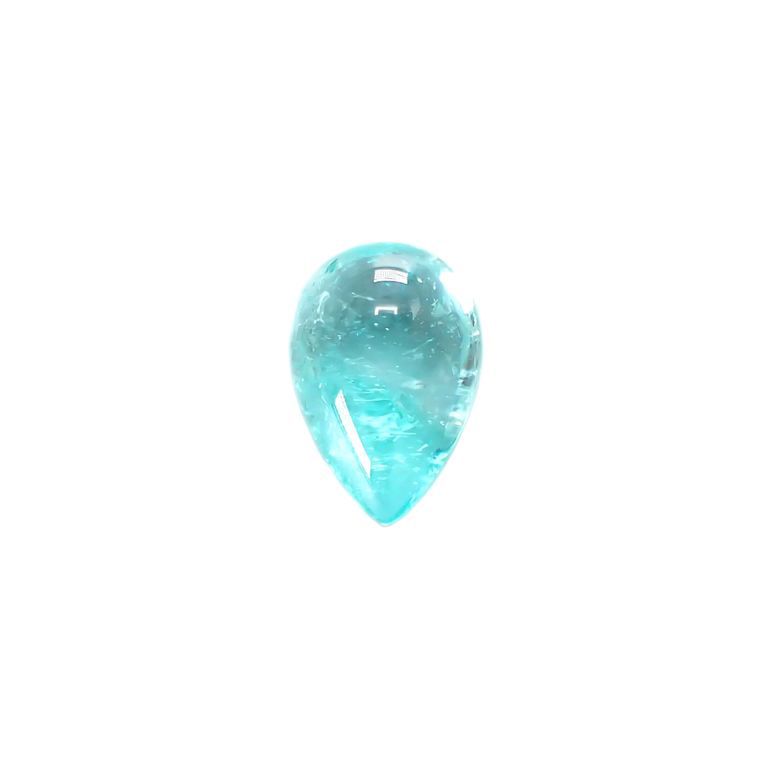 パライバトルマリン(宝石名トルマリン/別名パライバ・トルマリン) ブラジル・キントス鉱山産 0.680ct ソ付(宝貴協)[210812199]7.1×4.9mm前後