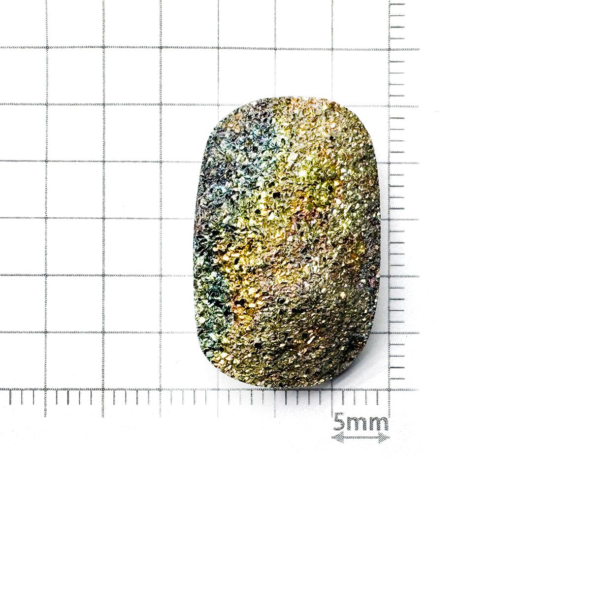 ◇フリーフォーム◇レインボーパイライト 原石 ロシア産 21.99ct[240527473]24.3x15.5mm前後