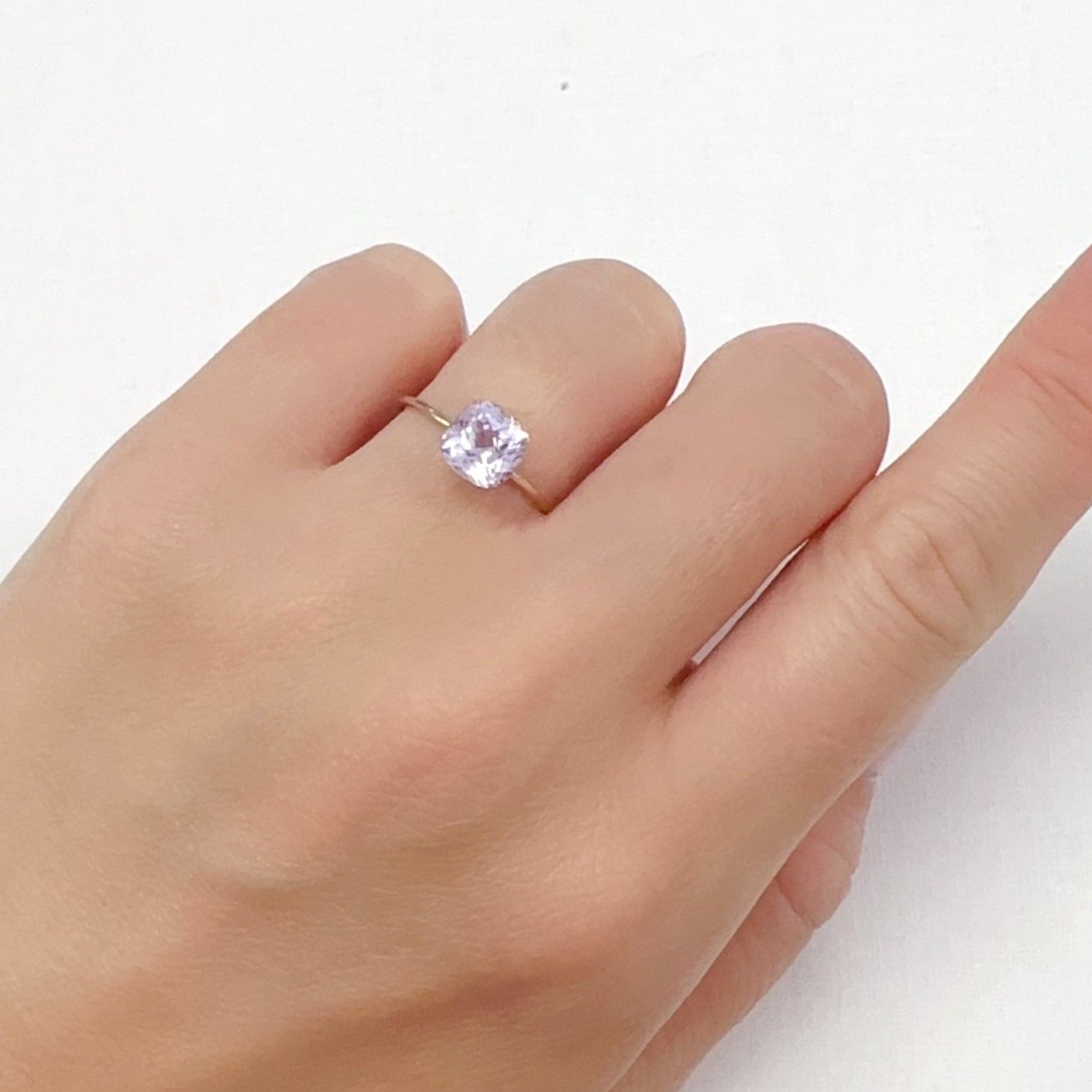 クンツァイト アフガニスタン産 1.84ct[240125359]7x7mm前後