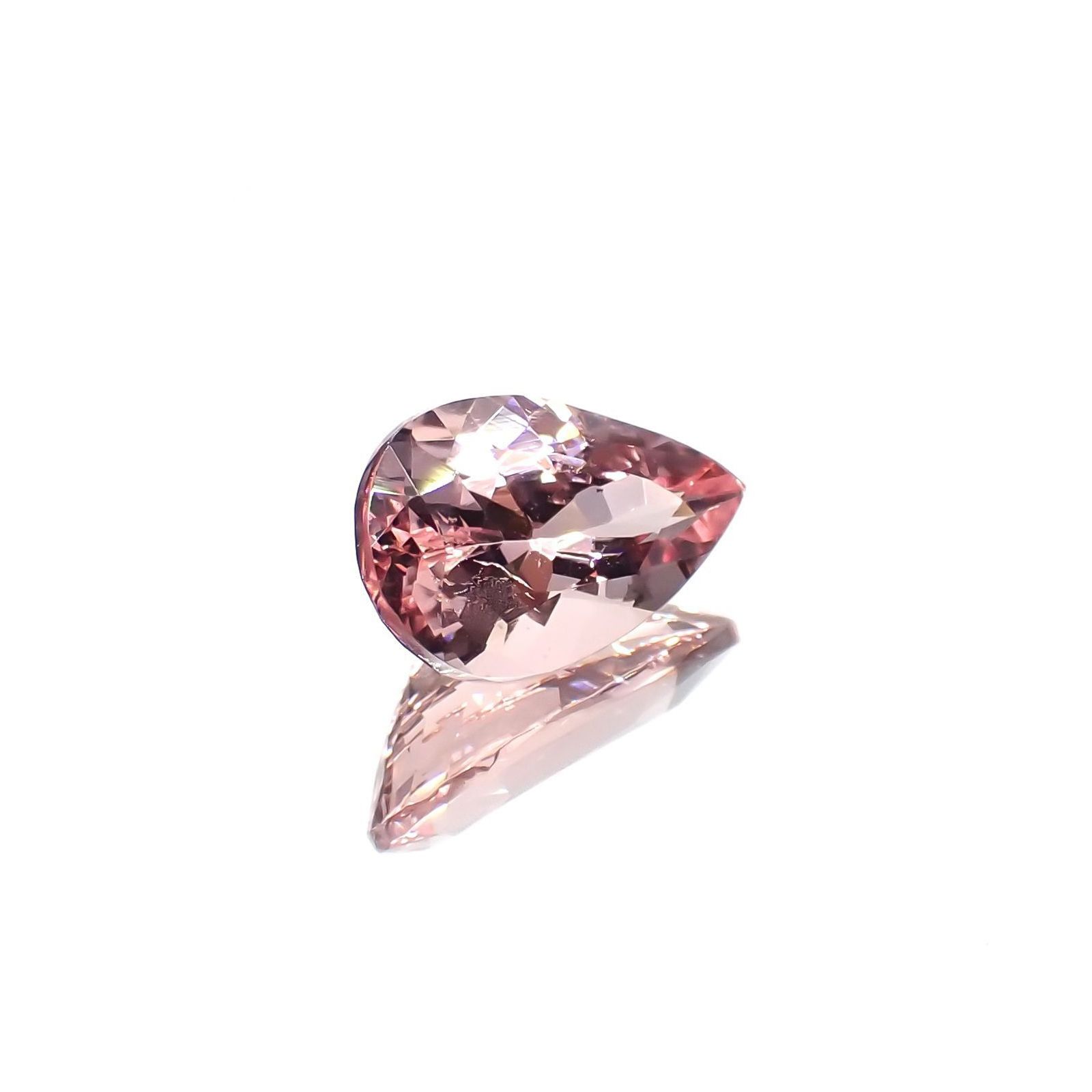 モルガナイト(宝石名モルガナイト)ナイジェリア産 ソ付(彩珠) 2.292ct / 11.9x7.4mm前後 [260318878]