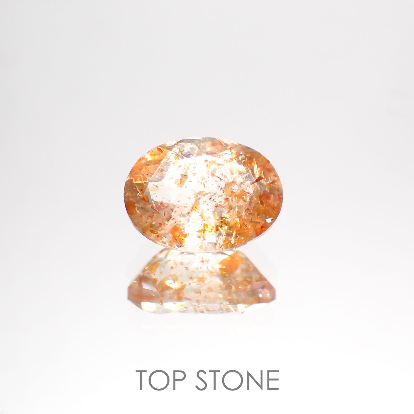イリュージョンサンストーン インド産 1.74ct[220114218]9.1x6.9mm前後