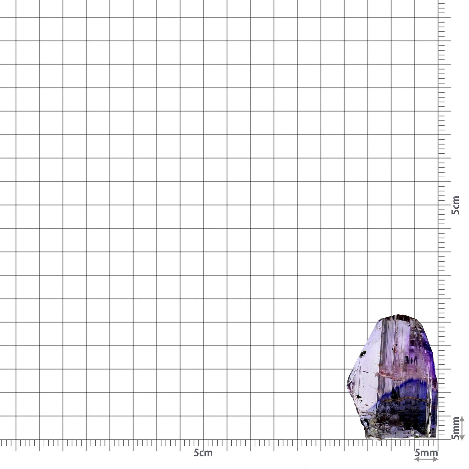 バイカラーゾイサイト原石 タンザニア産 アクリル台座付き 36.32ct(7.26g) / 11x17.9x26.5mm前後 [260632370]